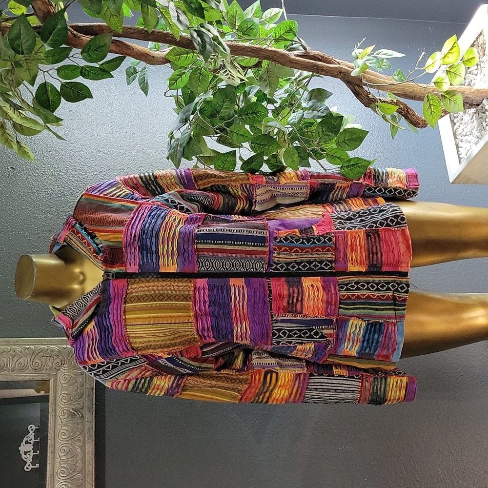 Rising International Womens Patchwork Multi Fabri… - image 1